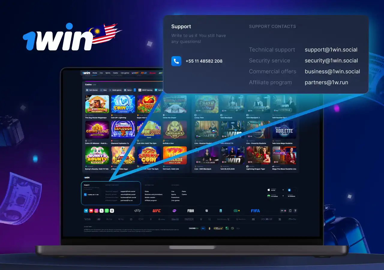 pendaftaran dalam talian 1win