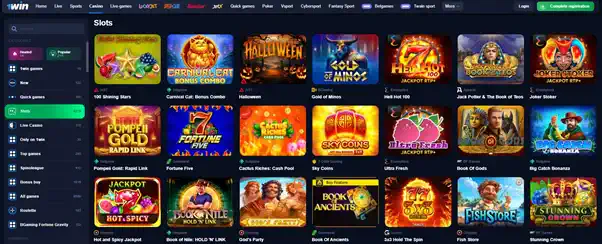 permainan kasino 1win